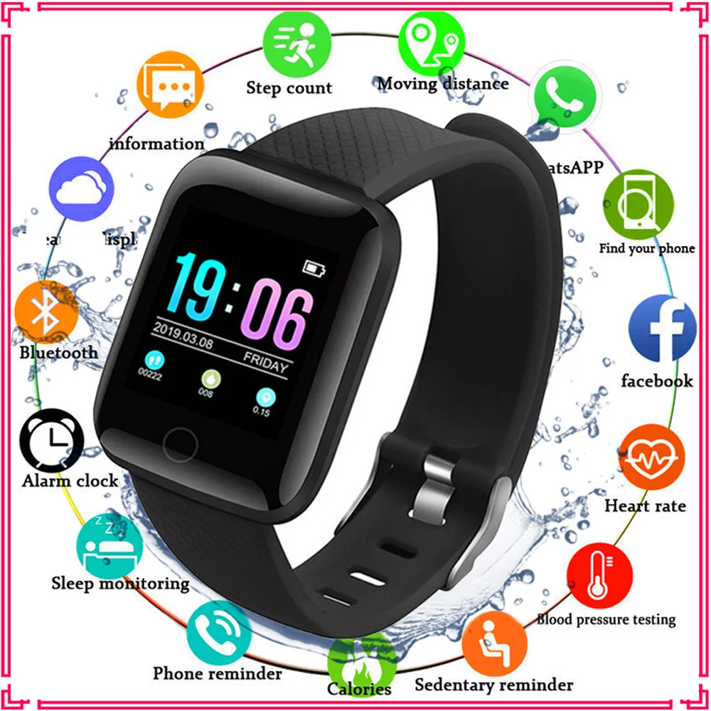 

Smart Bracelet Men Waterproof Heart Rate Monitor Fitness Tracker Smart Band Blood Pressure Bluetooth Watch For Android IOS
