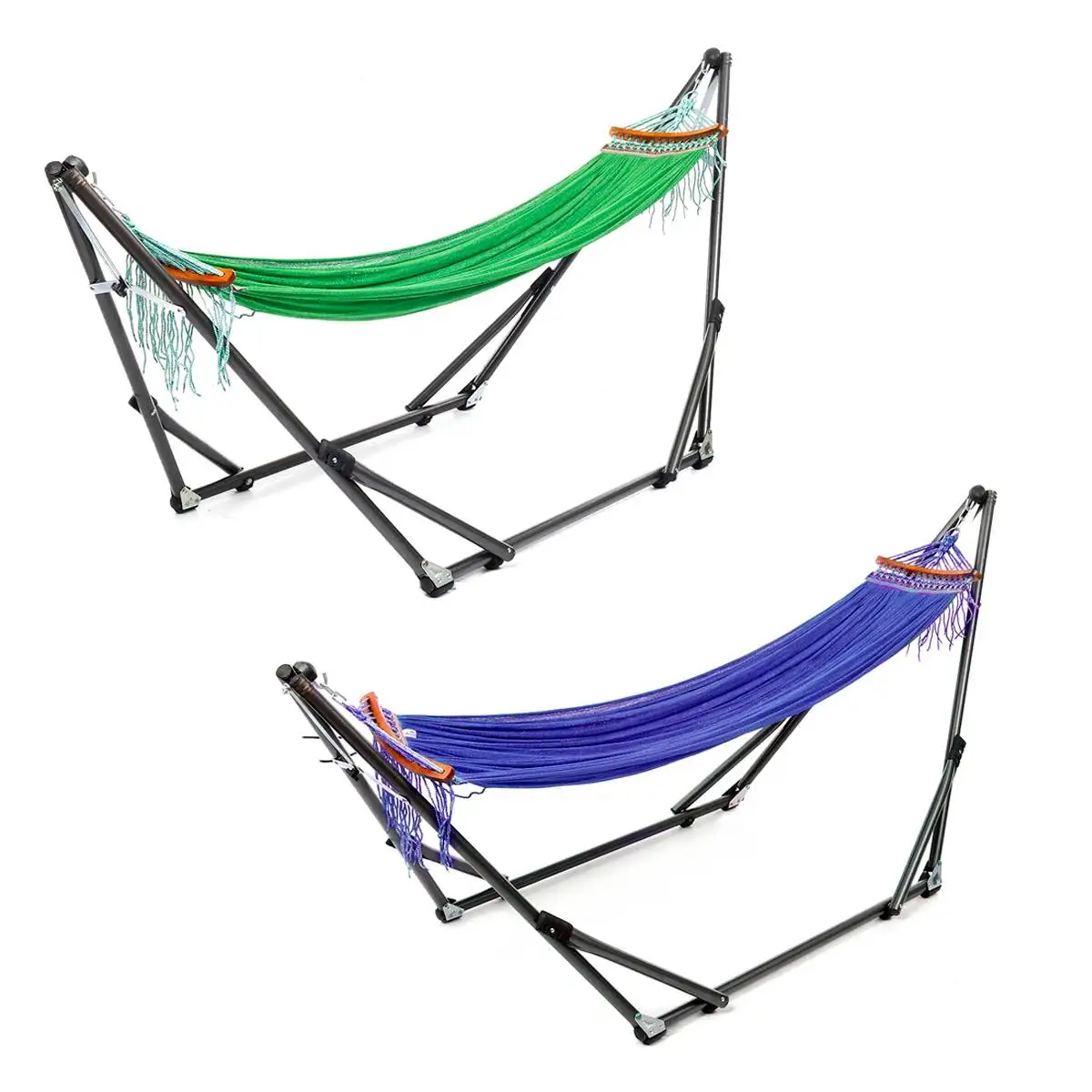 Folding Hammock Stand Bag Set 250KG Portable Steel Pipe Sleeping Swing Garden Outdoor Furniture Hunting Camping Accessories Kit Folding Hammock Stand Bag Set 250KG Portable Steel Pipe Sleeping Swing Garden Outdoor Furniture Hunting Camping Accessories Kit