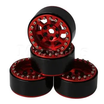 

Mxfans 4 Pieces RC Car 8 Spokes Al. Wheel Rims for HPI RC1:10 Rock Crawler Red