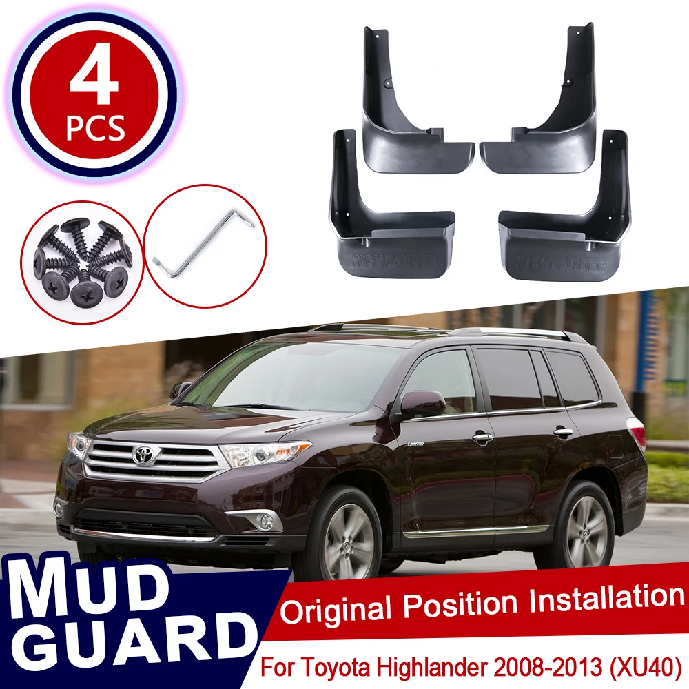 4 шт. для Toyota Highlander XU40 XU 40 2008 ~ 2013 Автомобильные Брызговики брызговики щитки 2009 2010
