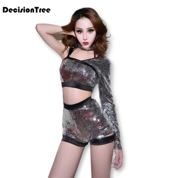

2020 jazz dance costumes sparkling costume group dance stage performance set pole dance clothing dj ds gogo singer dancewear