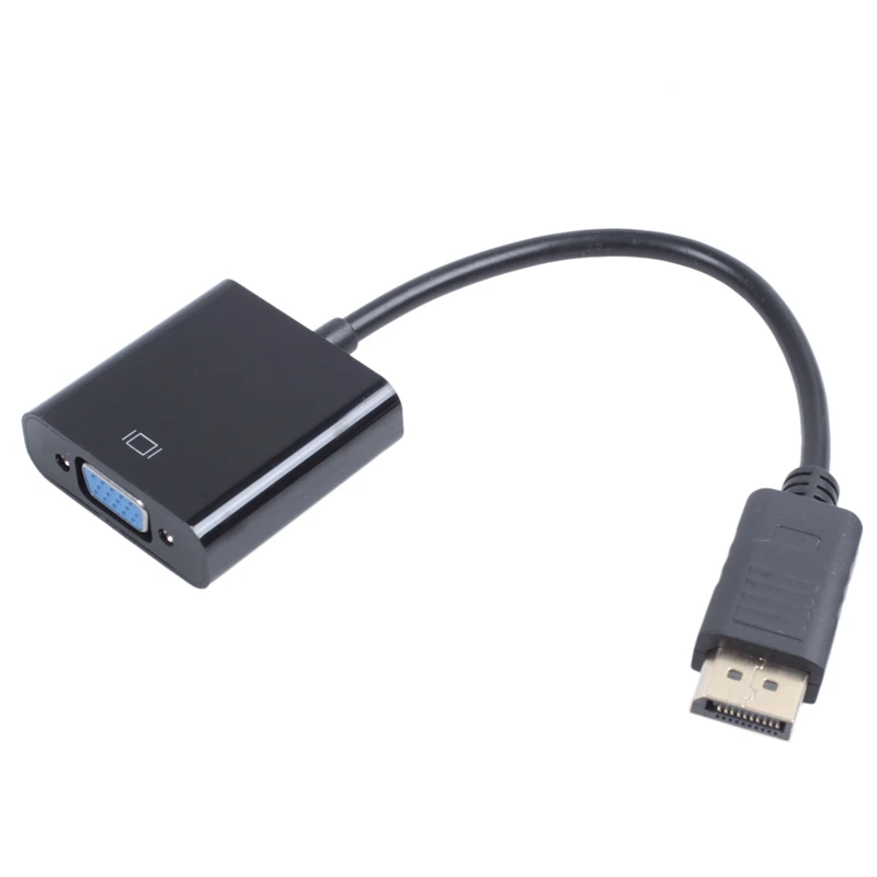 

1080p DP DisplayPort Male to VGA Female Converter Adapter Cable Stock