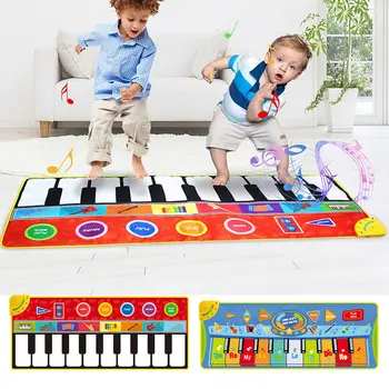 

Children'S Oversized Piano Music Blanket Baby Dancing Mat Music Carpet Piano Game Pad Back Of Anti-Skid Net 1 Pcs