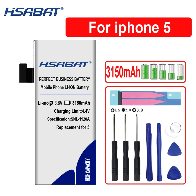 Новинка аккумулятор HSABAT 3 8 в 3150 мАч для iPhone 5 iphone аксессуары аккумуляторов и