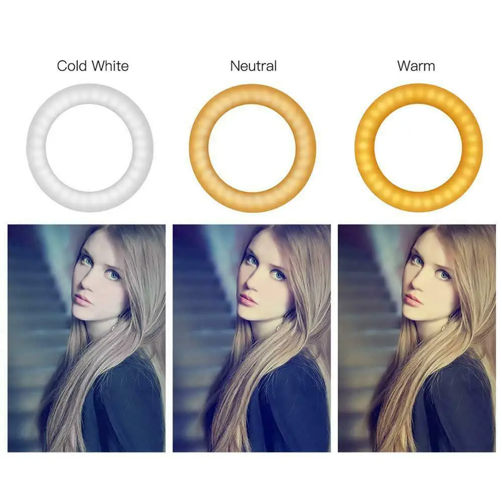 Najtaniej ZOMEI Selfie lampa pierścieniowa Led 6 Cal lampa stołowa pierścień aparatu światło Studio lampa na żywo z statyw na telefon klip do makijażu Youtube wideo