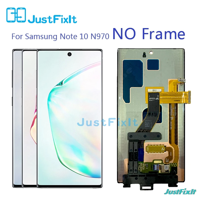 Супер amoled для samsung Galaxy Note 10 Lcd с рамкой дисплея кодирующий преобразователь сенсорного экрана в сборе Note10 N970F N9700 N970