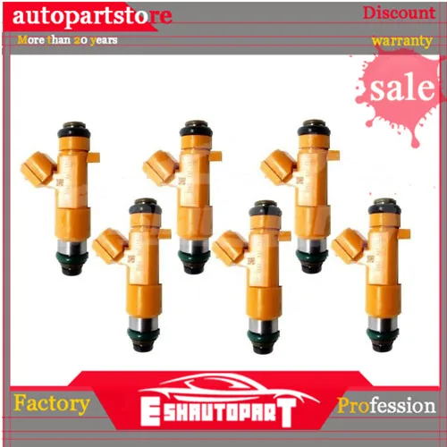 6 шт. Топливные форсунки для NISSAN INFINITI G37 370Z Q50 0950 OEM: 16600-EY00A 16600 EY00A 16600EY00A