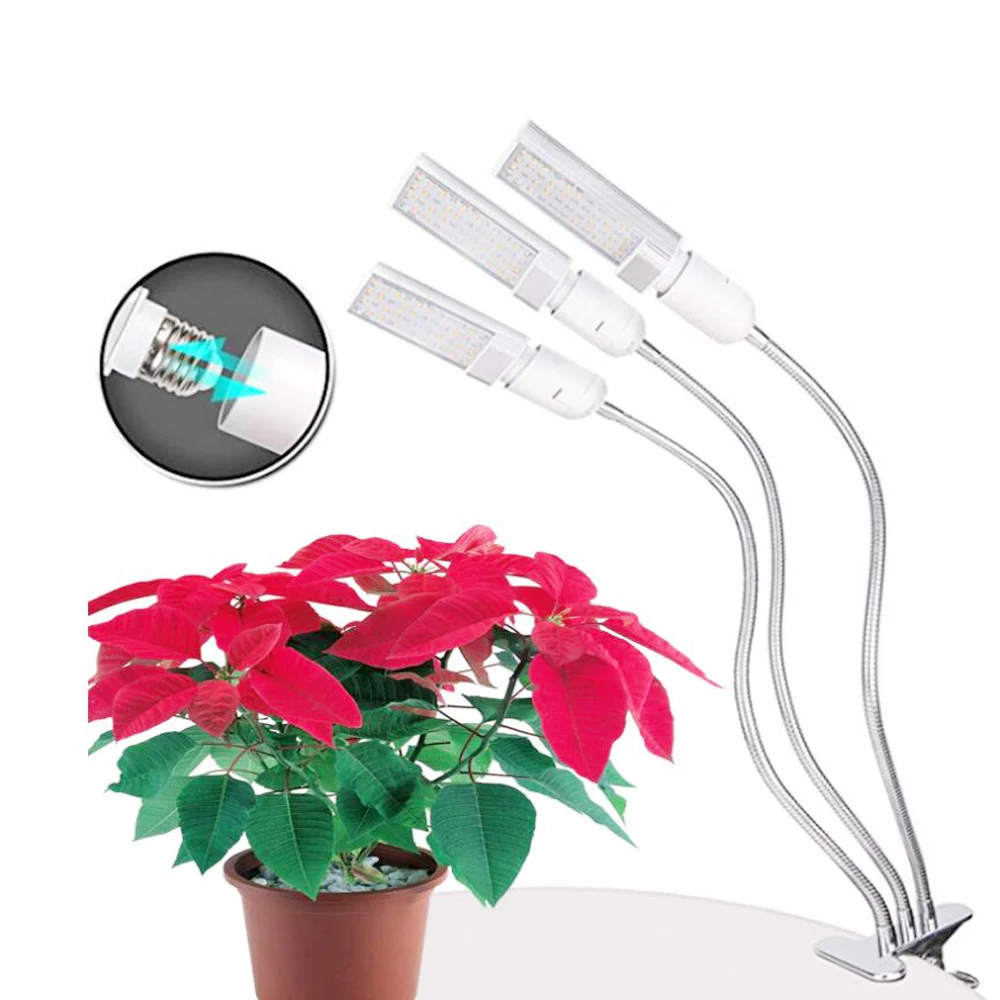 

Auto On off Sunlike LED Grow Light Desk Clip E27 Phyto Lamp Full Spectrum 3Modes phyto lamp indoor Flower Hydroponics Veg Plant