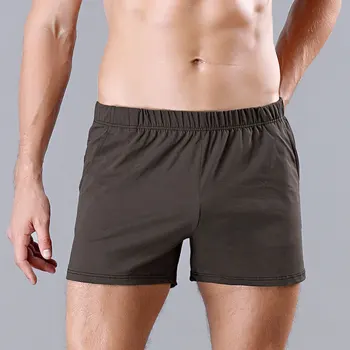 

Men Underwear Cotton Boxers Shorts Solid Pocket Arrow Pants Man Mid-rise U Convex Pouch Underpants scueca calzoncillo M-XXL