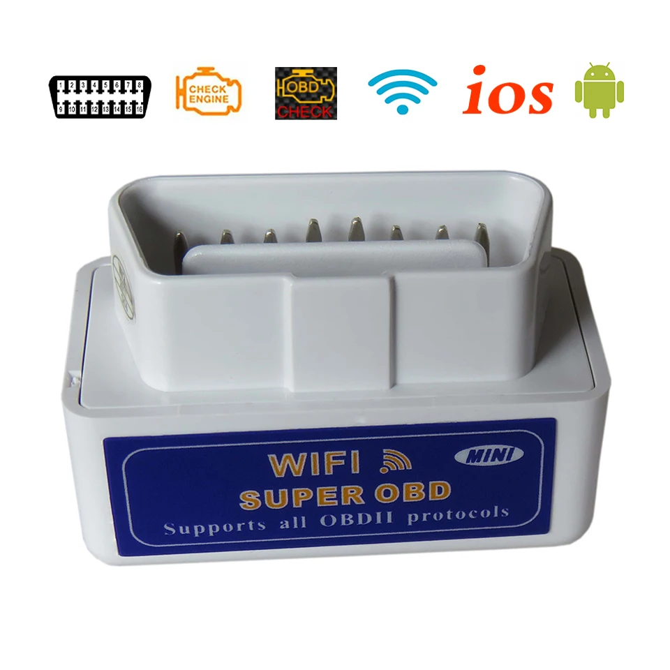 OBDII сканер ELM327 Wifi V1.5 Obd2 автомобильный диагностический для Android /iOS ELM 327 Wi Fi V 1 5 OBD2