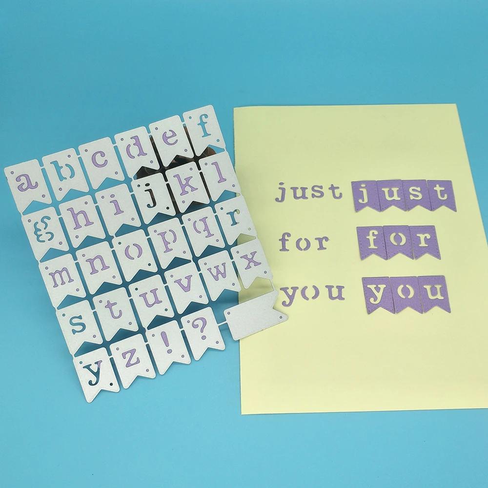 

26 metal cutting diess for English letters, scrapbooks, photo frames, photo album decorations, DIY, handmade art