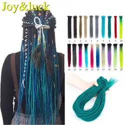 Joy&luck, модные дреды, накладные волосы ручной работы, вязанные крючком, плетенные волосы, 5 корней, одна партия для женщин и мужчин