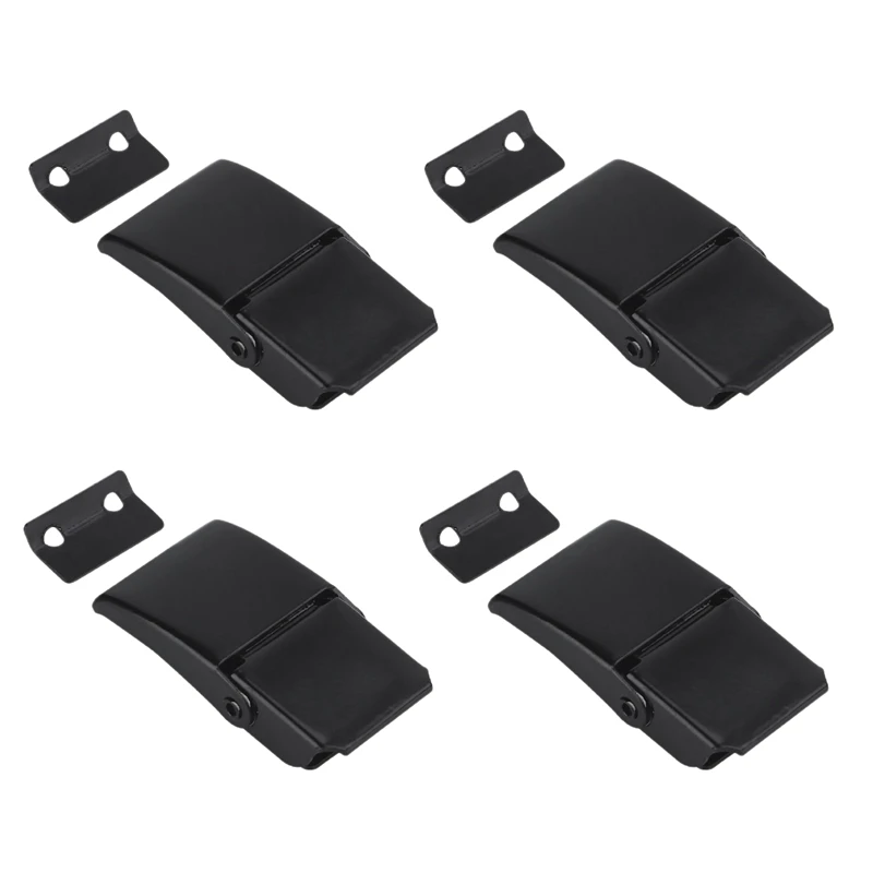 

4 Pcs A27 Black Concealed Toggle Loaded Latch Catch Clamp for Case, Toolbox,Cleaner,Cabinet Boxes