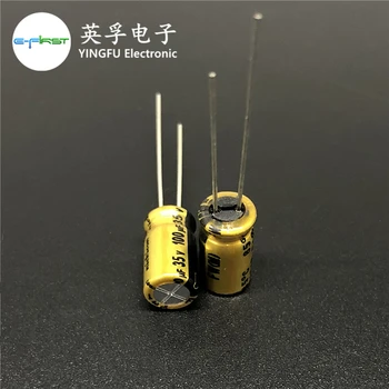 

4PCS Free shipping Original Japanese Nichicon 35v100uf FW filtered audio electrolytic capacitor 6.3x11