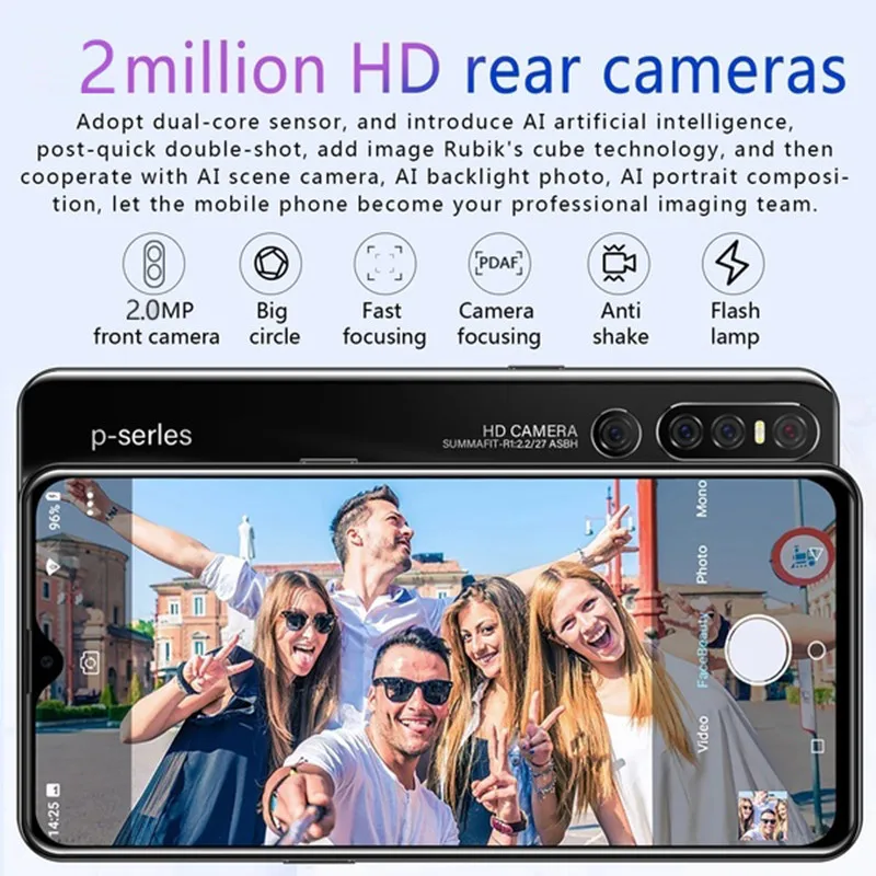 Global Version SOYES P30 Pro 2GB 32GB ROM MobilePhone Hexa core Android9.1 4800mAh Cellphone 6.3inch Waterdrop Screen Smartphone
