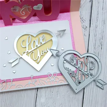 

Eastshape Love You Heart Arrow Metal Cutting Dies for Card Making Scrapbooking Dies Embossing Cuts Stencil Craft New 2020 Dies