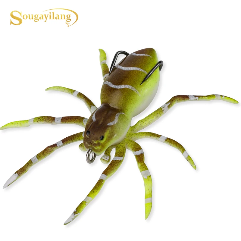 Sougayilang 5pc Spider Fishing Lure Realistic Spider Bait Artificial Fishing  Soft Lure Silicone Phantom for Freshwater Saltwater - AliExpress