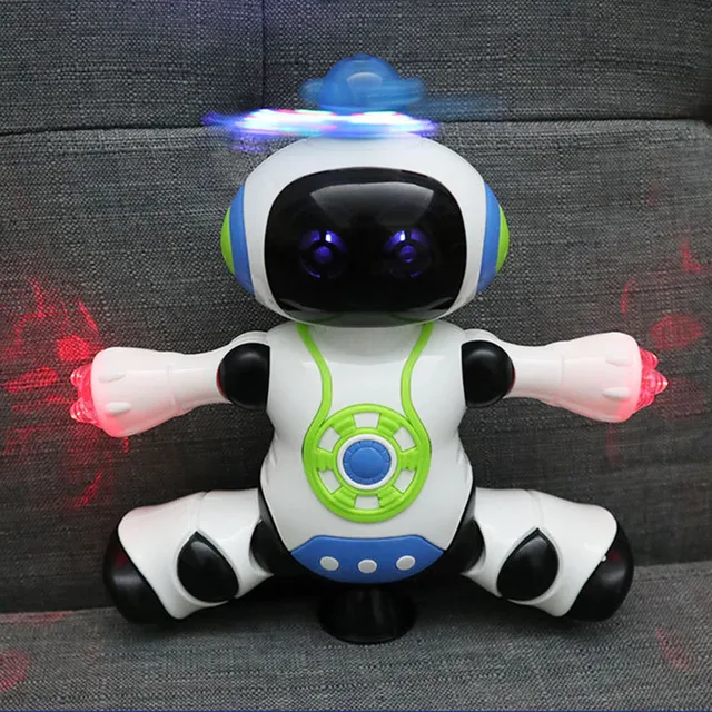 Robot électronique à musique éblouissante pour enfants, jouet