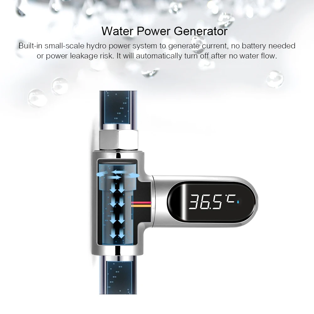 Светодиодный душ с дисплеем, термометр для воды, Электрический монитор температуры воды, домашняя гидромассажная Ванна, измеритель температуры для купания