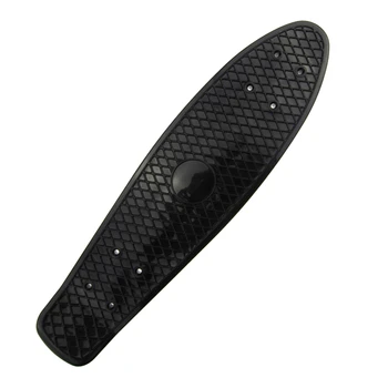 

22.5X 6 Inch Skateboard Plastic Fish Banana Skating Board Decks for Outdoor Sport Fish Board Non-Slip Deck Black