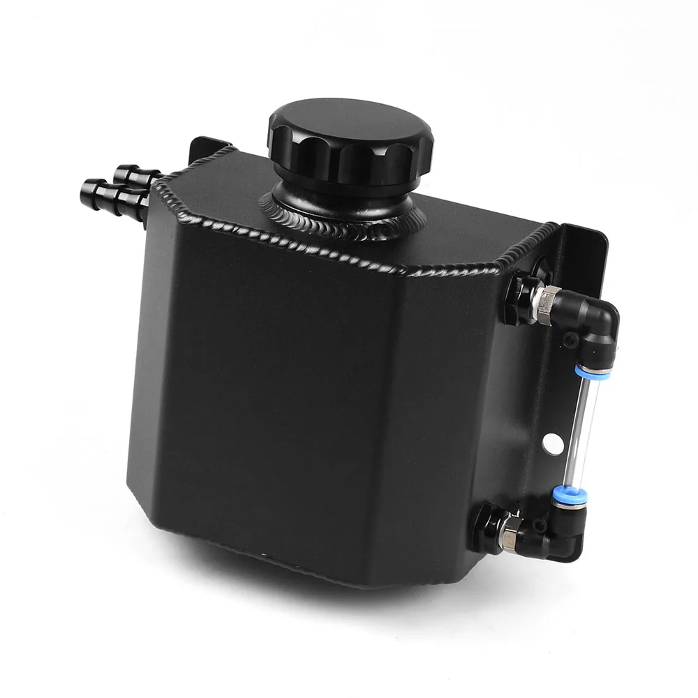 Alloy Aluminium Engine Oil Catch Can 1L Universal Breather Tank BX101320 Oil Catch Can