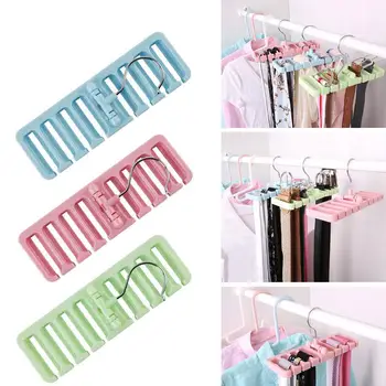 

3 Color Convenient Multi-Purpose Creative Storage Rack Tie Hanger Gadget Household Home Belt Closet Holder Durable Practical