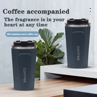 Mug Coffee Cup with Cover Stainless Steel Silicone Metal Coffee Insulated Water Cup Portable Outdoor Portable Cup For Gifts 2