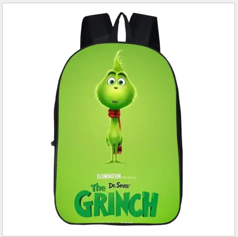 Милый мультяшный рюкзак для детей, для мальчиков и девочек, Grinch, школьная сумка для детей, школьные рюкзаки с принтом для школьников, Mochila - Цвет: Picture color