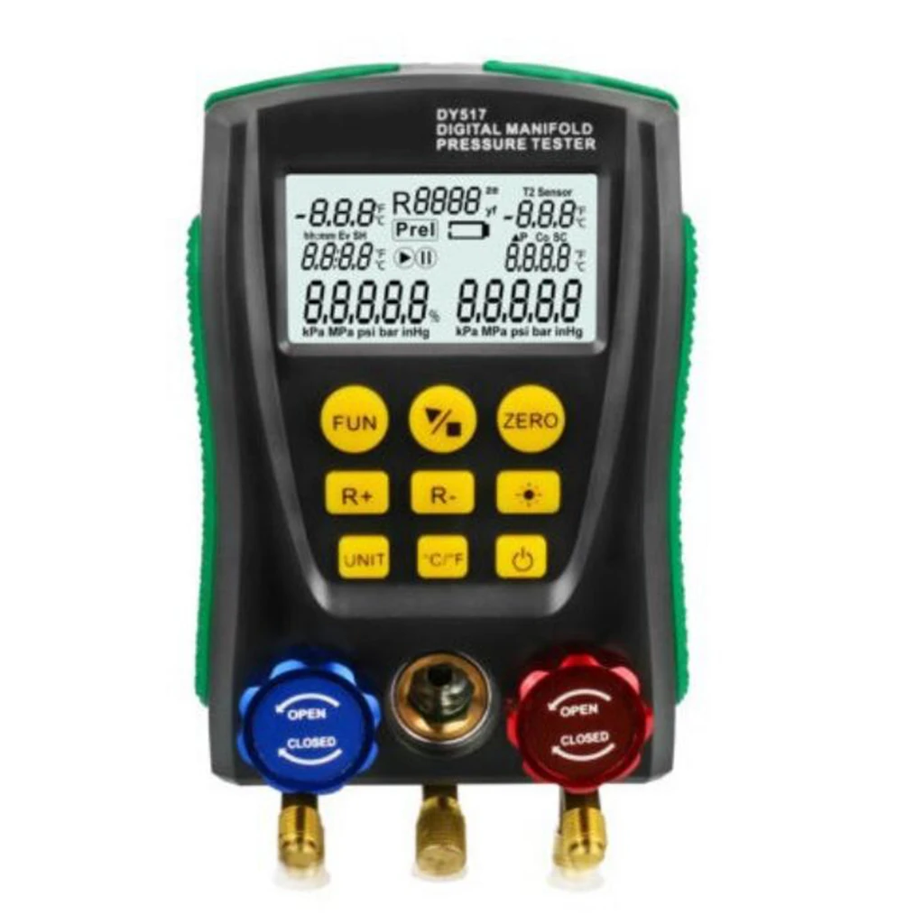 Digital Gauge Meter HVAC Vacuum Pressure Temperature Tester Leakage Test With High-strength Engineering Plastics