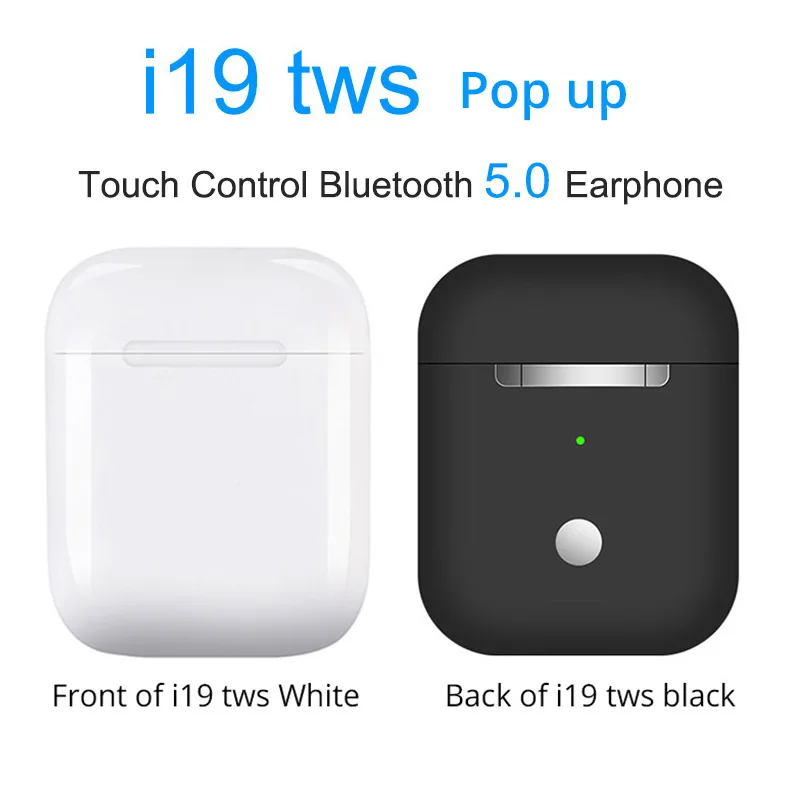 

i19 TWS Pop up Mini Bluetooth Earphone Wireless Headset Bluetooth 5.0 Earphone earbuds PK i12 i60 i80 i200 i9s for iphone phones