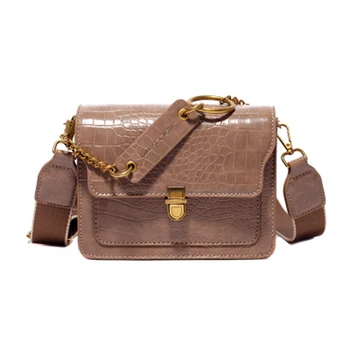 

Women's bag Fashion single Shoulder bag Fashion sense Messenger Small square bag Retro broadband single Shoulder bag PuVersatile