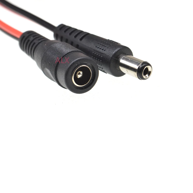 DC Male/Female Jack Connector Power Cable To 2 Alligator Clips 12V 5.5*2.1mm