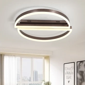 

110V 220V Led Ceiling Light Coffee Modern Surface Mounted Lamp for Living Dining Room Bedroom Kitchen Room Lighting Fixtures