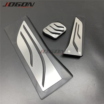

3 pcs LHD AT Car Foot Pedal Accelerator Gas Fuel Brake Footrest Cover Cap Pad Trim Kit For BMW X5 G05 2019 2020