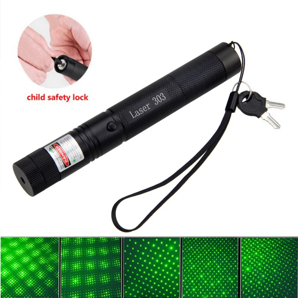 

Green red purple indicator sight laser 303 pointer hunting 10000m 532nm high intensity adjustable focus 303 + charger + battery