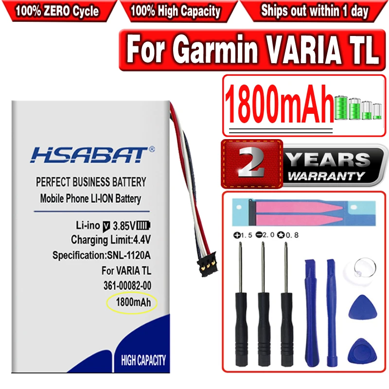 HSABAT 1800mAh 361-00082-00 GPS Аккумулятор для Garmin VARIA TL | Электроника