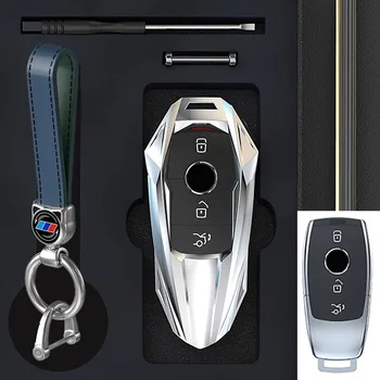 Custodia protettiva per portachiavi per auto in lega di zinco per Mercedes Benz E C G M R classe S W204 W212 W176 GLC CLA GLA AMG accessori per auto 7 Custodia protettiva per portachiavi per auto in lega di zinco per Mercedes Benz E C G M R classe S W204 W212 W176 GLC CLA GLA AMG accessori per auto - Custodia protettiva per portachiavi per auto in lega di zinco per Mercedes Benz E C