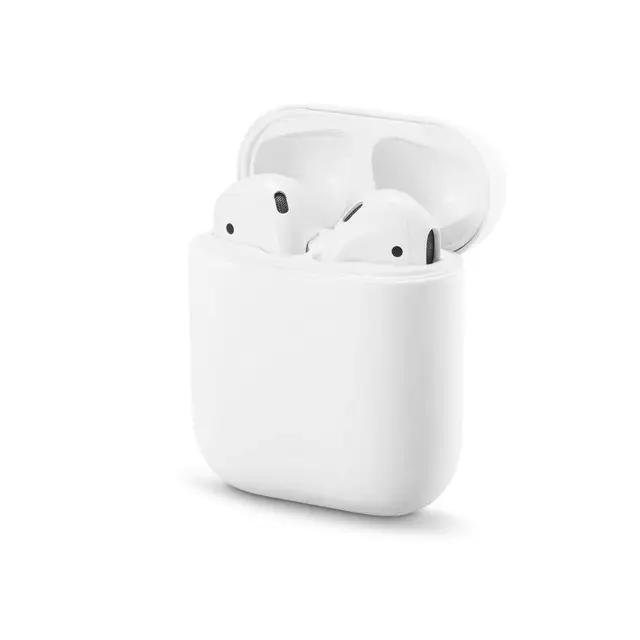 Soft Silicone Cases For Apple Airpods 1/2 Protective Bluetooth Wireless Earphone Cover For Apple Air Pods Charging Box Bags white