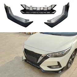 Installation facile adapté à la pelle avant de Nissan Sylphy 2020, petit encerclé en fibre de carbone ou noir brillant, haute qualité 