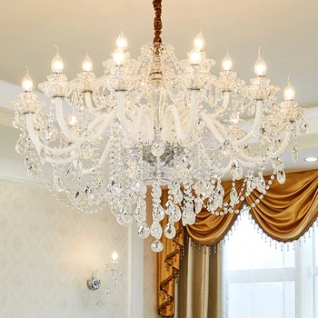 

Nordic LED Crystal Chandeliers Gold White Chandelier Luxury Lighting Kitchen Dining Living room Bedroom Lamp LED lustre pendente