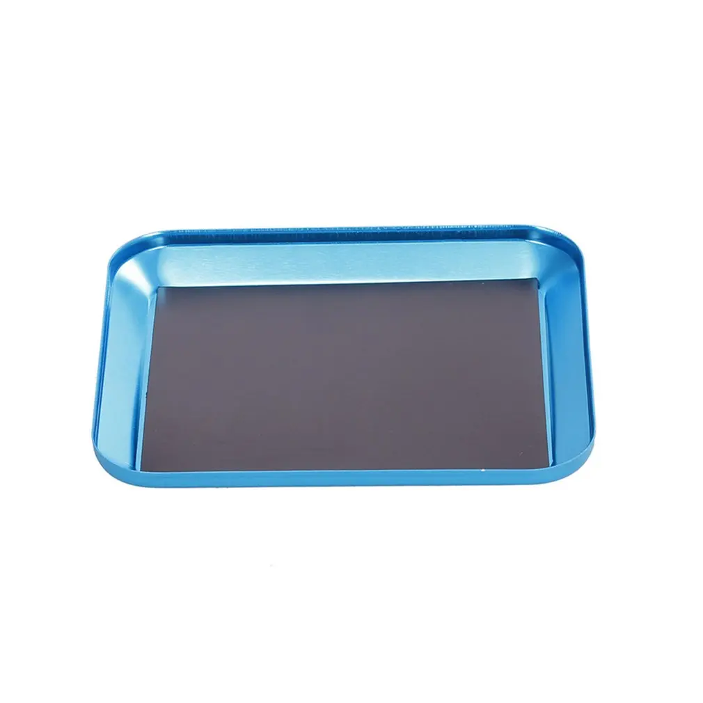 

Rc Accessories Large Model Car Repair Tools Blue Tool Rack Magnetic Aluminium Alloy Tray Disc Screw Parts