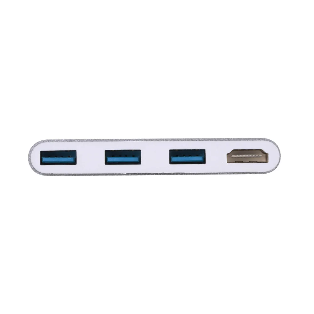 Usb c к hdmi 3 USB3.0 конвертер тип-c HD многофункциональный концентратор 4в1 док-станции Кабель-адаптер