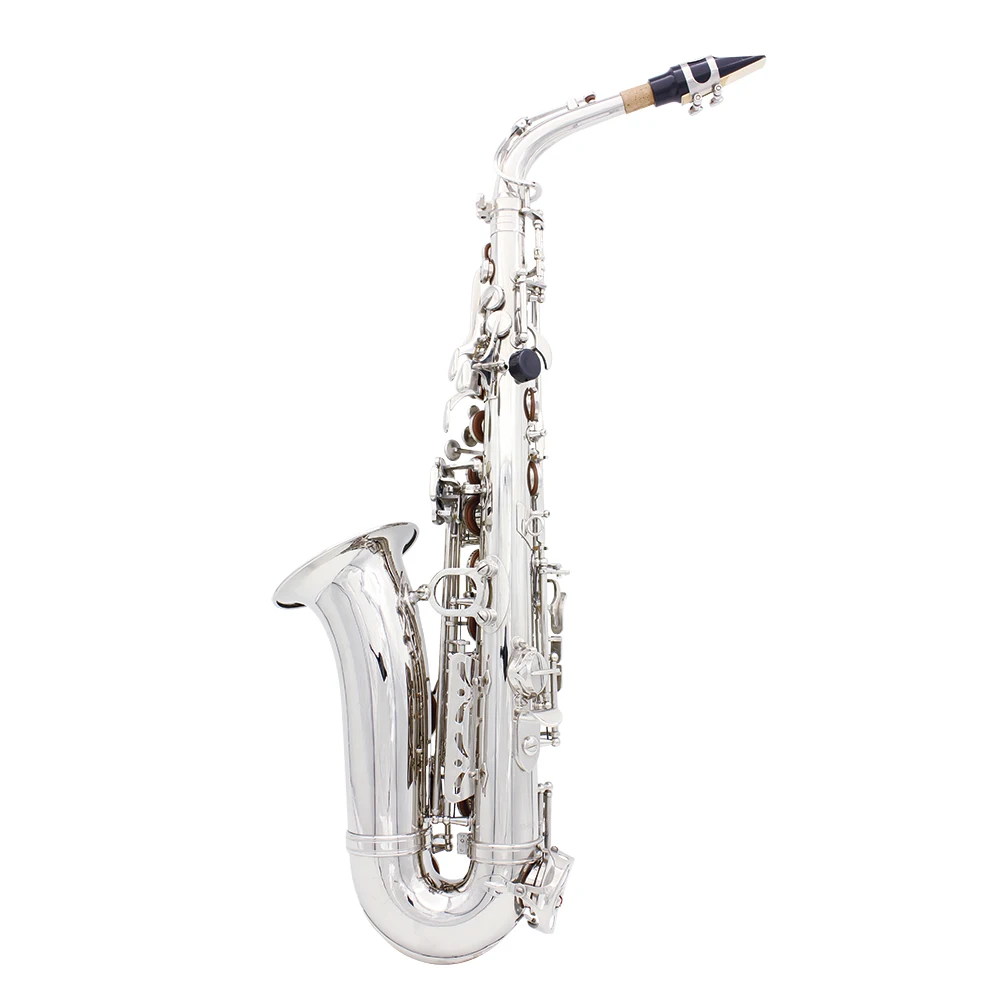 Саксофон Sax Eb Be Alto E плоский латунный резной узор на поверхности пластмассовый мундштук изысканный с перчатки, Чистящая салфетка