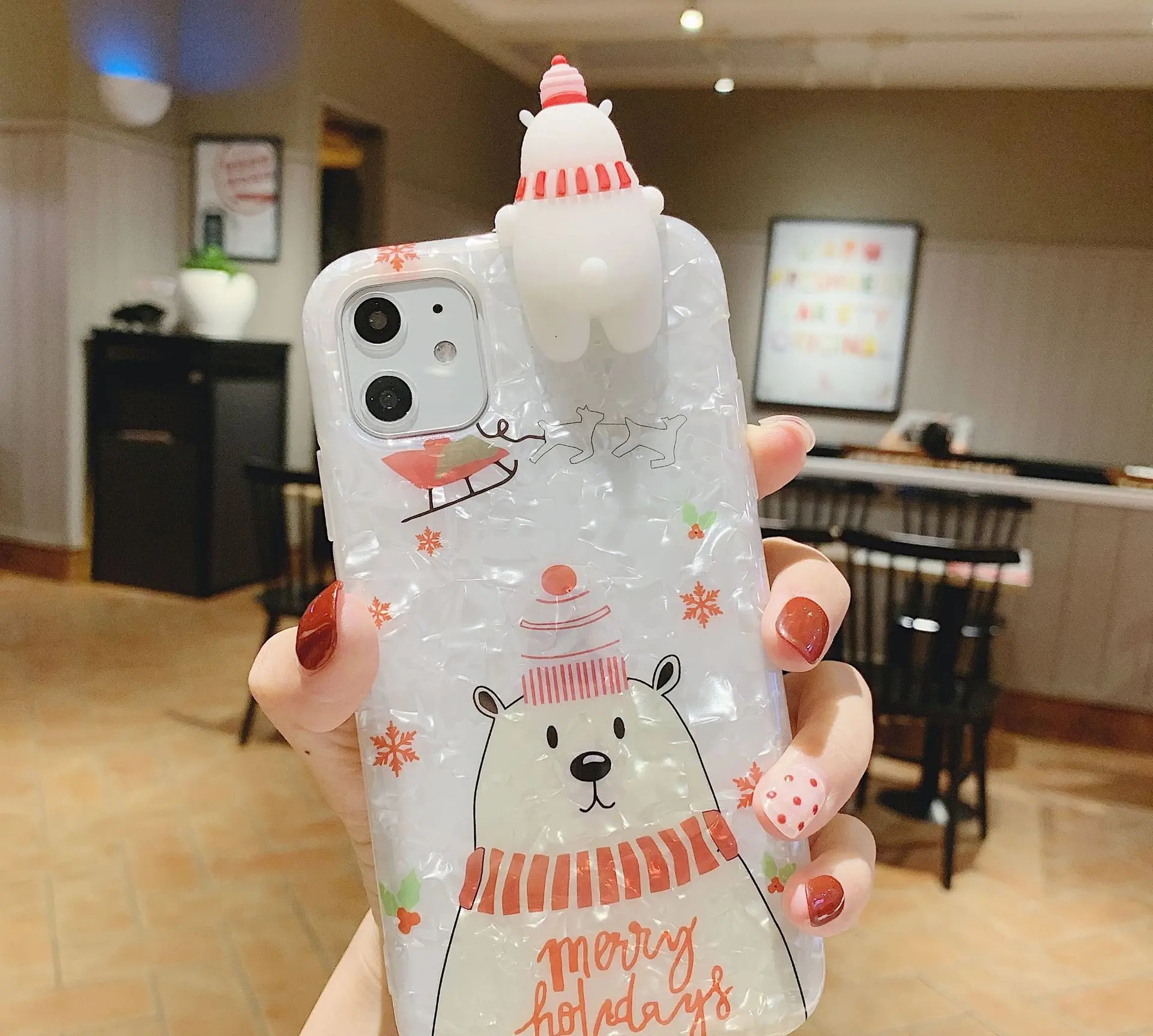 OTMIL для iPhone 11 11Pro XR XS Max 6 6S 7 8Plus мультяшный Веселый Рождественский Олень чехол для телефона оболочка с рисунком слова мягкая IMD задняя крышка