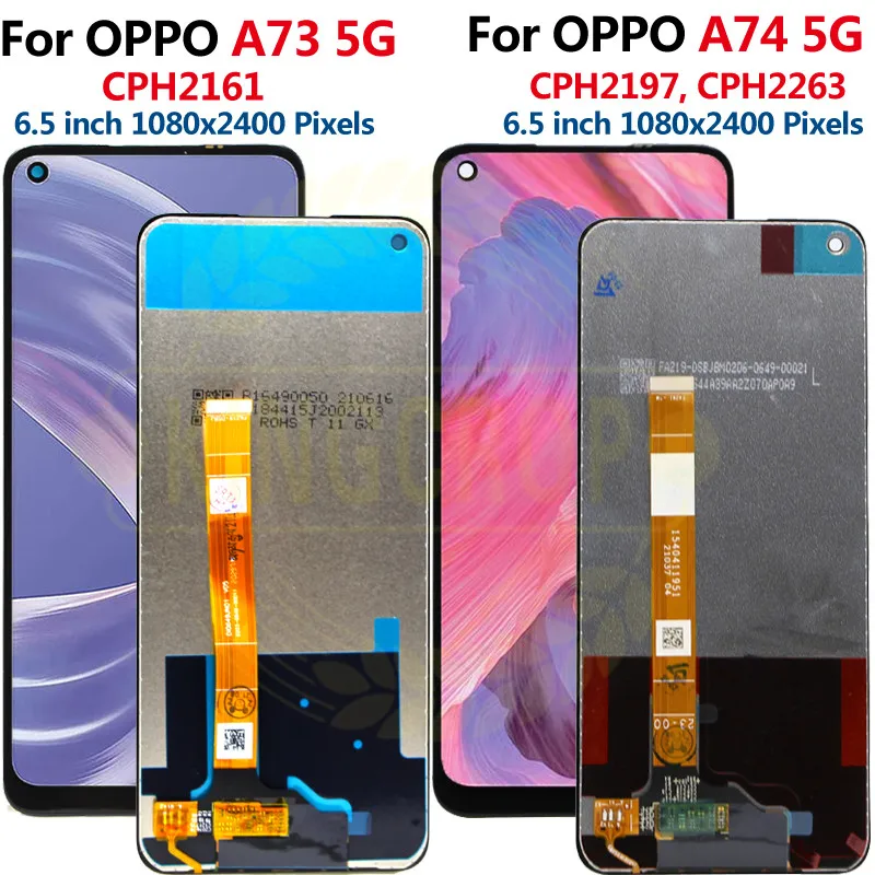 For Oppo A73 5g Lcd Touch Panel Glass Cph2161 Display Screen Touch