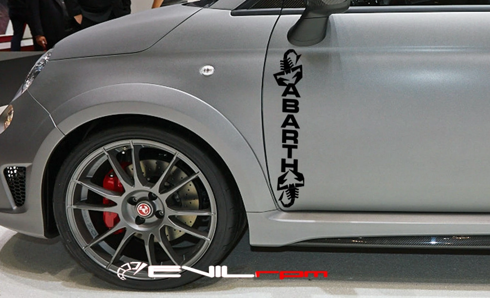 For 2pcs Pair Side Door Decal Sticker Kit For Fiat 500 Abarth Custom Made Scorpions Logo Race Car Stickers Aliexpress