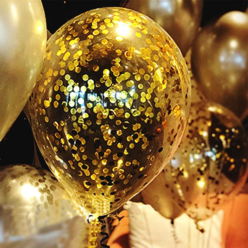 5pc Confetti Latex Balloons 12inch Helium Balloon Inflatable Wedding