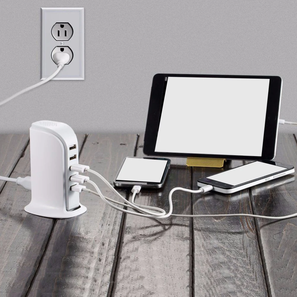 5 портов адаптер настенный Смарт Портативный Настольный USB зарядное устройство удлинитель форма парусника практичный дом 4A путешествия мощность