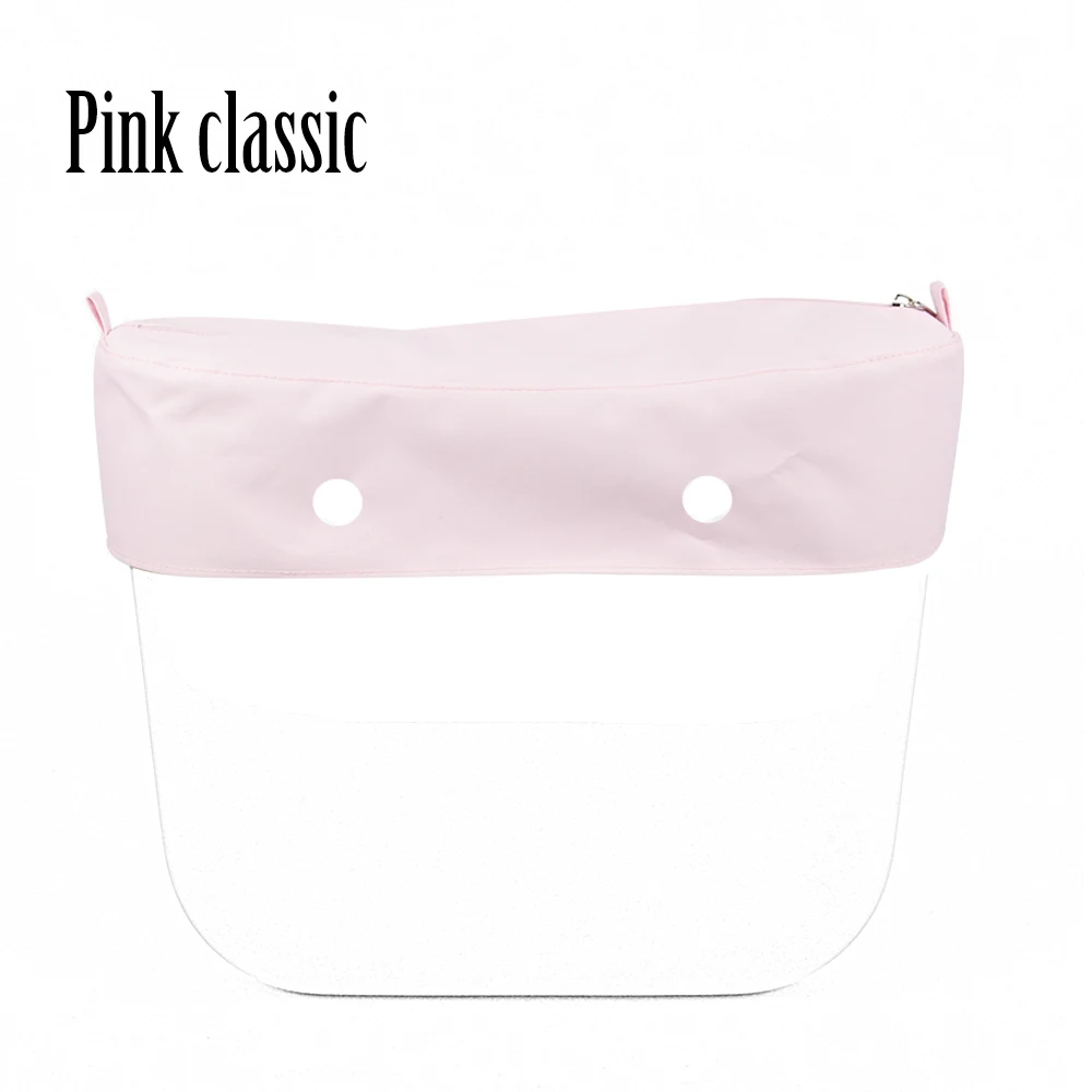 2021 Tanqu New Pure Solid Color Microfiber Fabric Cloth Waterproof Trim With Zipper Decoration for Obag For O Bag Classic Mini 