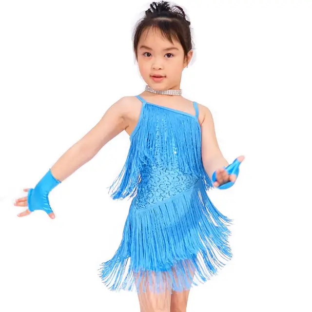 Midee One Shoulder Latin Tap Jazz Dance Costume Dress High-low Fringes  Dance Competition Costumes Ice Skating Wear - Tap Dance - AliExpress